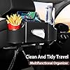 Joezhe Back Seat Car Organizer,4 in 1 Multifunctional Car Back Seat Storage Box with Drink Cup Holder Tissue Box, for Hold Phone,Snacks, Drinks, Handbag-Black #1