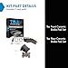 TRQ Front and Rear Brake Pad Set Ceramic Hardware Compatible with 2018-2019 Lexus LC500 2018-2019 LC500h 2018-2019 LS500 2019 LS500h