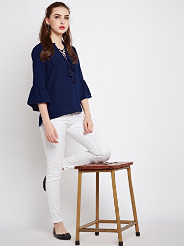 Image of RARE Women Navy Blue Solid Top