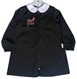  siggi GREMBIULE SCUOLA ELEMENTARE BIMBA BAMBINA NERO CERNIERA (12 ANNI - H. 152 cm.)