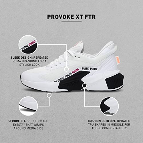 PUMA PUMA Women's Provoke Xt FTR WN's Gymnastics Shoe, White, 8.5 US