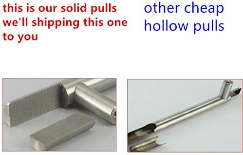 Satin Nickel Cabinet Hardware Euro Style Handle Pull Kitchen Pulls Door Handles Brushed Nickel Knobs Gabinete Pulls 10 Pack 6 Inch Cabinet Knobs Steel for Bathroom Cupboard Door