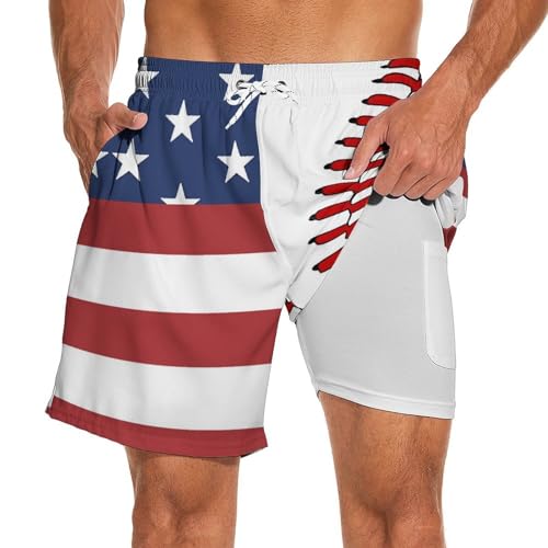 Partrest Mens Swim Trunks with Compression Liner 7