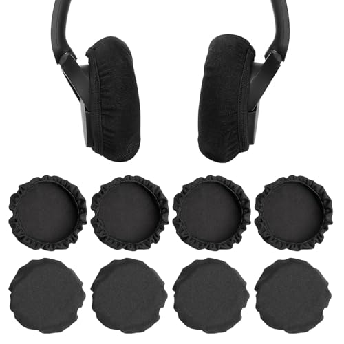 8 Piezas Almohadillas para Auriculares, Fundas Elásticas Lavables para Auriculares, Protección contra el Sudor para Gimnasio, Fundas para Auriculares de Tela Flexible, para Auriculares, para Gym, Gami