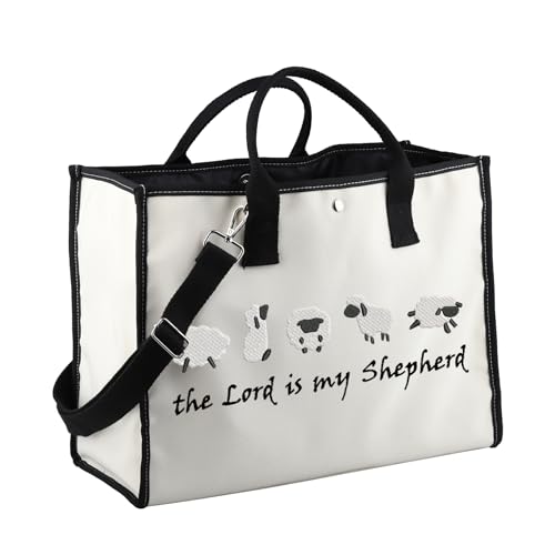 Bolsa de mano infantil JXGZSO con diseño de El Señor es mi pastor y ovejas