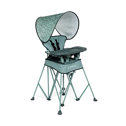Image of Baby Delight Go with Me Uplift Deluxe Portable High Chair | Travel High Chair | Sun Canopy | Indoor and Outdoor | Green Garden