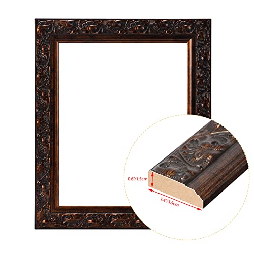Edenseelake 8X10 Picture Frame Set Of 2, Vintage Photo Frame With Retro Carved Pattern For Tabletop Or Wall Decoration, Brown #TOP3
