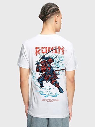 Image of Bewakoof Men's Printed 100% Cotton T-Shirt - Regular Fit, Round Neck, Half Sleeves