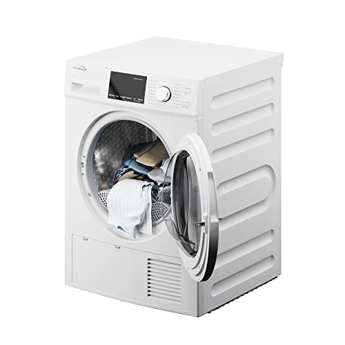 Image of KoolMore 24 inch Electric Ventless Heat Pump Dryer, 4.4 Cu. Ft., For Small Home or Apartment, Stackable Unit, Wrinkle Prevention with Sensor Dry Technology, 16 Drying Cycles [White] [240V] (FLD-5CWHP)