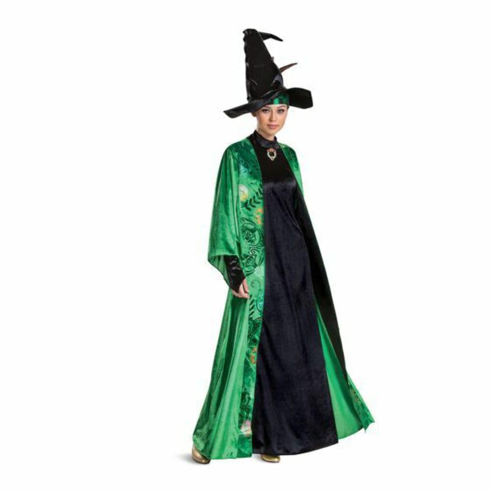 DISGUISE Women's Professor Mcgonagall Costume, Official Deluxe Harry Potter Wizarding World Costume Dress and Hat Adult Sized Costumes