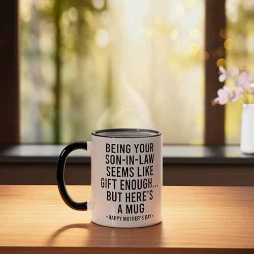 Taza cerámica para Día de la Madre 11 oz negra/blanca miniatura 3