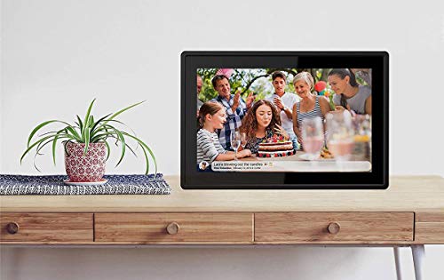 Porta-Retratos Digital inteligente Minolta Smart Wi-fi LCD 10” Touch Screen 8GB, MN632, Preto