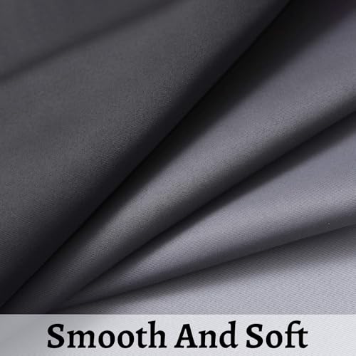 Image of SimpleHome Ombre Gradient Black White to Gray Curtains for Bedroom,100Wx84L | Room Darkening Curtains,Light Blocking Thermal Insulated Grommet Window Curtains for Living Room,1 Panel,84 Inches Length