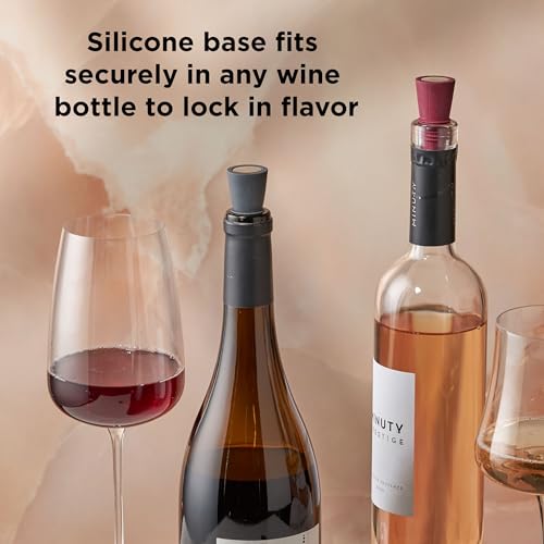Image of Rabbit W6121 Bottle Stoppers Set of 4, Multicolor Wine Bottle Caps to Preserve Freshness, Stylish and Durable, Perfect for Parties and Gifts