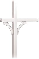 Vista 3 de Salsbury Industries, Negro 4373BLK Deluxe Post 2 caras montado en el suelo para 3 buzones de carretera