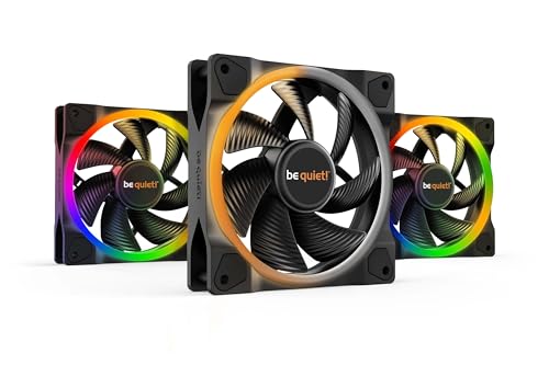 be quiet! Light Wings 120mm PWM Triple Pack ventilateurs, contient 3 ventilateurs, éclairage ARGB, nombreuses couleurs et effets, 18 LED ARGB, 7 pales de ventilateur optimisées, flux d'air élevé