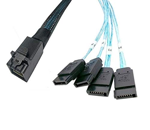 Cable Interno Mini SAS HD SFF-8643 a 4 SATA 600 mm