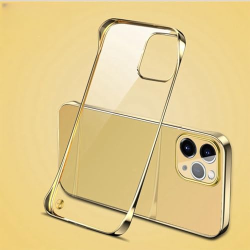Coque de téléphone rigide sans cadre iPhone PC de placage couverture arrière transparente brillante
