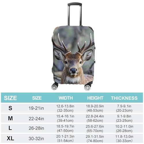 Antlers Printed Luggage Cover Protector, Fits 18-32 Inch Luggage2