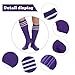 Dxhycc 3 Pairs Kids Soccer Socks Striped Knee High Baseball Softball Athletic Socks for Youth Boys Girls