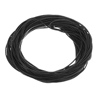 QUARKZMAN Silikon-Schaum-Dichtungsstreifen, 1 mm Durchmesser, 12 Meter lang, Schwammgummi-Wetterdichtungsstreifen, runder Gummikordel, massiv für Maschinen und Industrien, schwarz