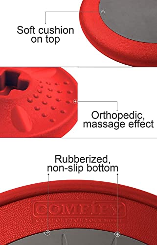 Image of Studico ActiveChairs Kids Wobble Stool, Flexible Elementary Classroom Seating, Improves Focus, Posture and Helps ADHD /ADD, Sensory Chair, Active Fidget Chairs, Pre-Teen 17.75 inch Chair, Ages 7-12, Red