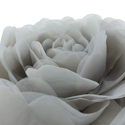Image of JWH Stereo Flower Throw Pillow Covers, Light Gray, 12 Inch