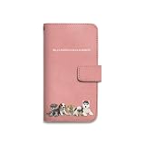 iPhone15 用 手帳型 ケース シベリアンハスキー 子犬 スマートフォン ぬいぐるみ