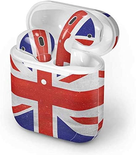 Skinit Decal Audio Skin Compatible with Apple AirPods 2 - United Kingdom Flag Distressed Design