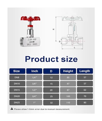 Vanne à aiguille haute pression pour régulation précise de fluide inox - 5