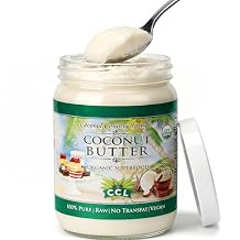 Coconut Country Living Organic Coconut Butter Large 17.63 oz 100% Raw Creamed Coconut Manna Stone Ground & Silky Smooth Keto, Paleo, Vegan & Whole30 Non-GMO, No Added Sugar Packaged in Glass Jar