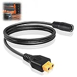 8 mm XT60 to Adapter DC Kabel, Tragbares Stromkabel 14 AWG, XT60 Stecker, Female Power Jack Adapter Cable für Solarmodul, Kraftstation, Drone Power Cord (Schwarz)