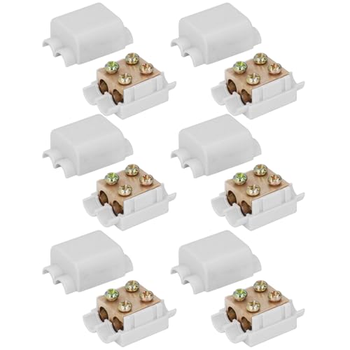 6Pcs T Type Wire Connector Wire Splitter Connector 1000V 100A High Power Splice Terminal Block No Break Quick Connectors for Home Wiring ZK‑1216