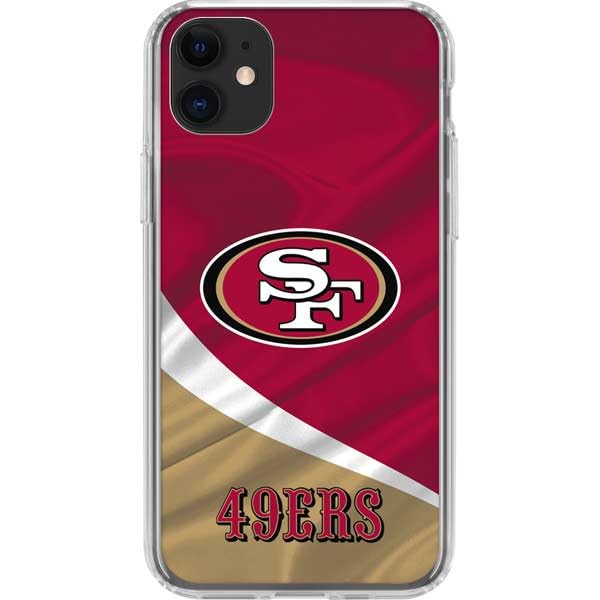 Skinit Clear Phone Case Compatible with iPhone 11 - Officially Licensed NFL San Francisco 49ers Design