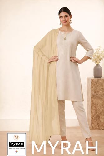 Image of MYRAH Chiffon Solid Casual Daily Use Dupatta For Women's & Girls Length - 2.50 Meter