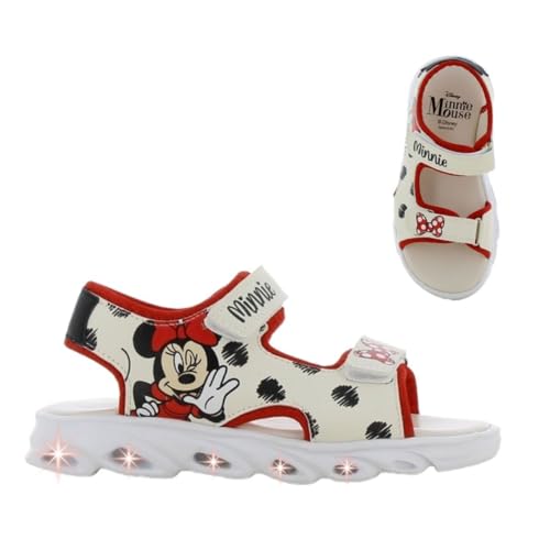 Leomil Disney Minnie Sandalen Mädchen Minnie Mouse sandalen mädchen 25 Blinksandalen Kinder Beige