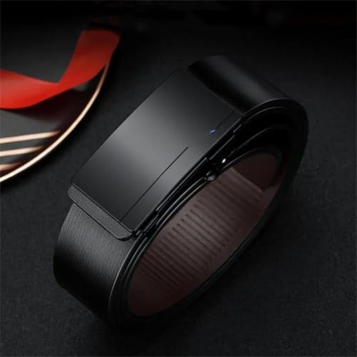 Men's PU Leather Belt with Automatic Buckle for Business Casual3