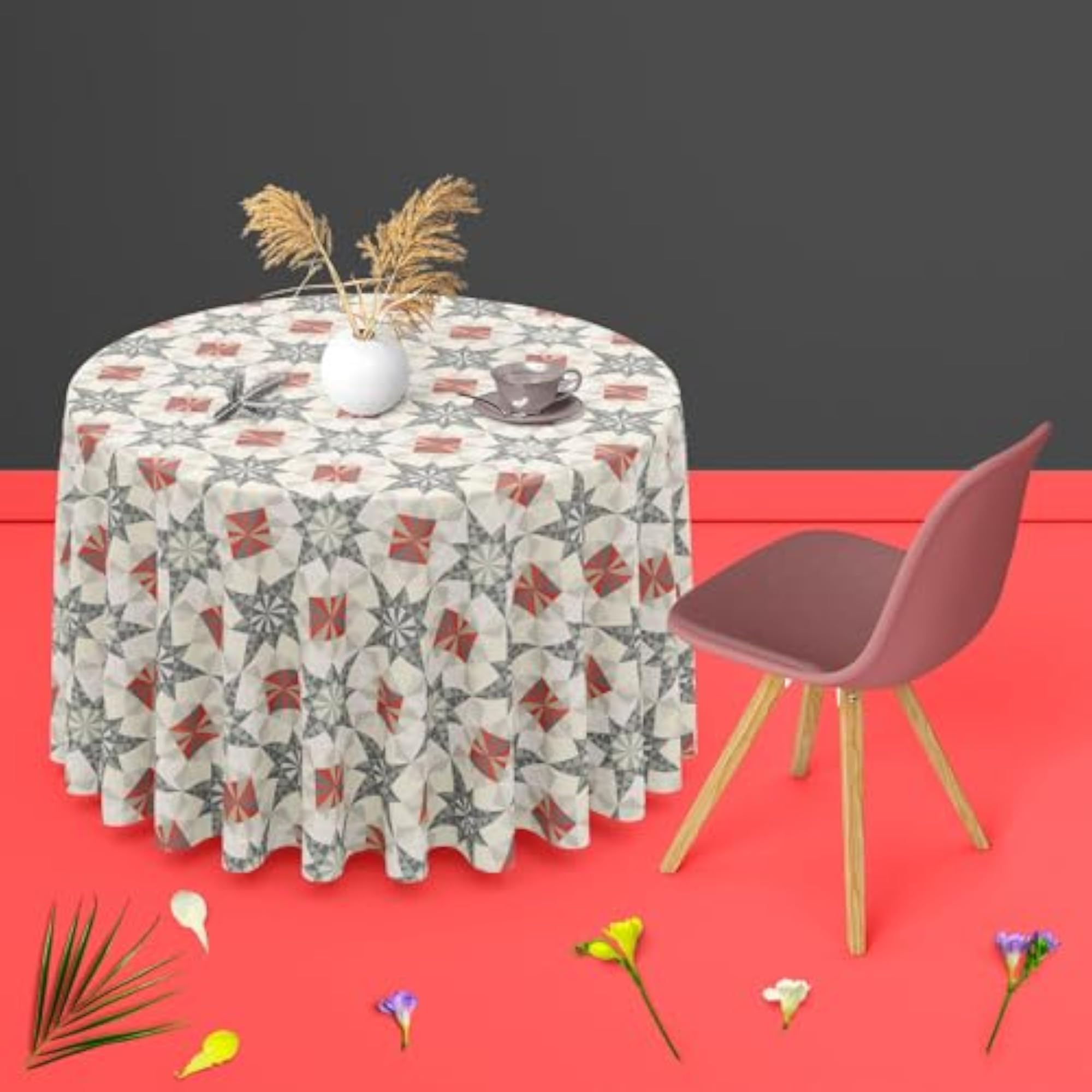 Pastel Geometry Velvet Table Cloth Cover for Dining & Center Table
