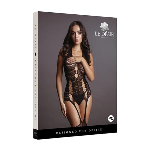 Lace suspender bodystocking noir Shots Le Désir pour pimenter vos nuits romantiques en couple