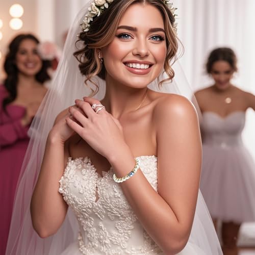 Something Blue Gift for Bride to Be Bride Pearl Beaded Bracelet Bachelorette Party Decorations Bridal Shower Favor Wedding Accessory4