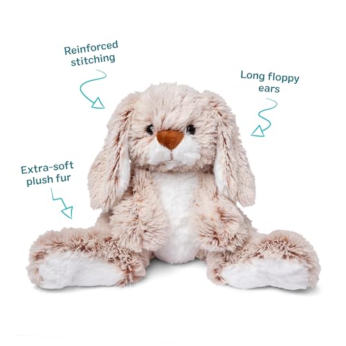 Melissa & Doug Burrow Bunny Rabbit Stuffed Animal (Washable Surface, Soft Fabric, 9” H x 10” L x 6” W)