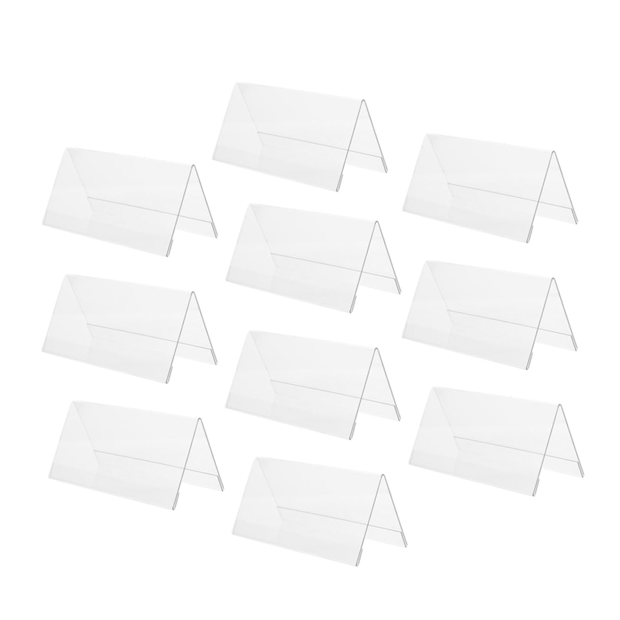 TOPBATHY 40 Pièces Panneau d'affichage Acrylique Marque-Places de Mariage Supports de Table pour Les nombres Support d'assise Clair Plaque signalétique du Bureau Marque-Places nominatifs