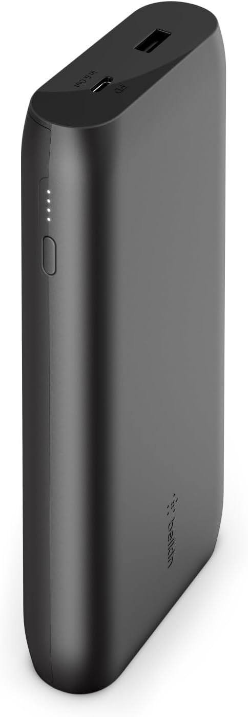 Belkin Portable Charger - USB-C Cable Included - USB C Power Bank PD 20000 mAh, iPhone Charger Fast Charging Apple iPhone 17, Air, Pro, iPad, Samsung Galaxy S25, Nintendo Switch 2 & More - Black