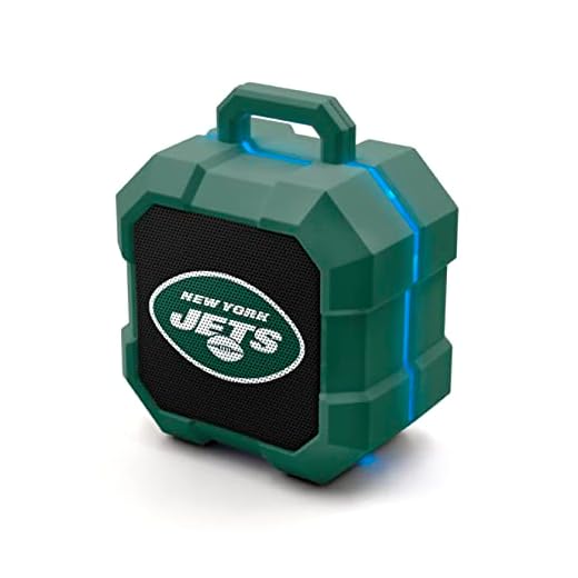 SOAR NFL Shockbox LED Wireless Bluetooth Speaker, New York Jets