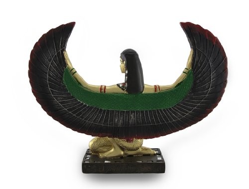 Estatua de Isis Egipcia Alada de Resina Pintada miniatura 4