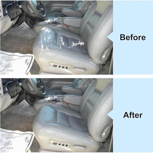NLQR Driver and Passenger Bottom Replacement Leather Seat Covers Compatible with Chevy Silverado Tahoe Suburban GMC Sierra Yukon 1995 1996 1997 1998 1999#132 Pewter Gray by NLQR - Used condition - Image 2