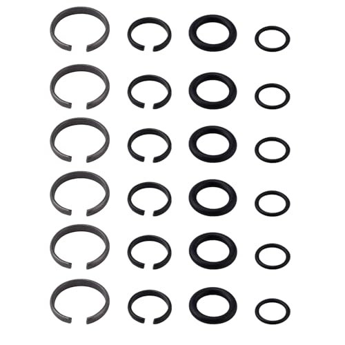 6 Sets 3/8" & 6 Sets 1/2" Impact Retaining Ring Clip Friction Rings with O-Ring, 1/2" & 3/8" Impact Wrench Socket Retaining Ring Clip for Electric/Pneumatic Type Wrench Retainer Anvil Install Tool