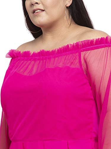 Image of Flambeur Women's Crepe A-Line Knee-Length Dress