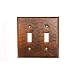Premier Copper Products ST2 Copper Switch Plate Double Toggle Switch Cover, Oil Rubbed Bronze