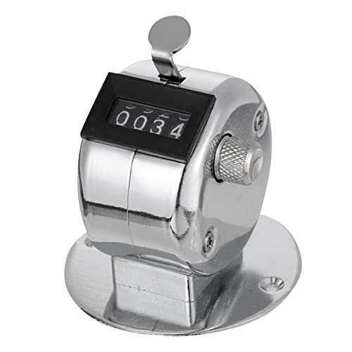 NAMOARLY Manual Counter Mechanical Tally Clicker Counting Device Large Round Base Sturdy Easy to Carry